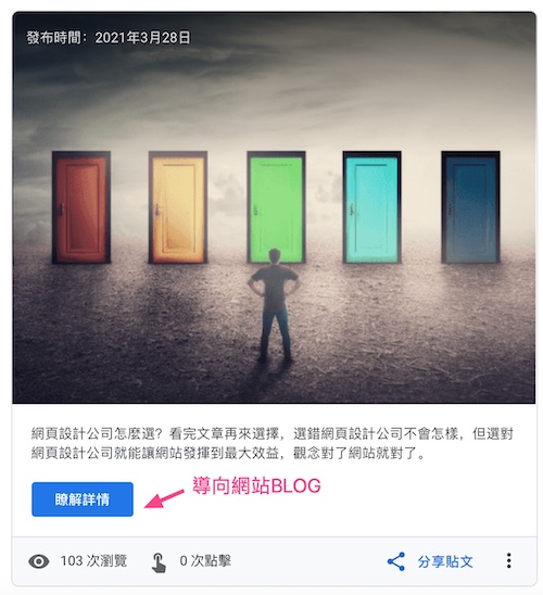 商家貼文導向網站blog