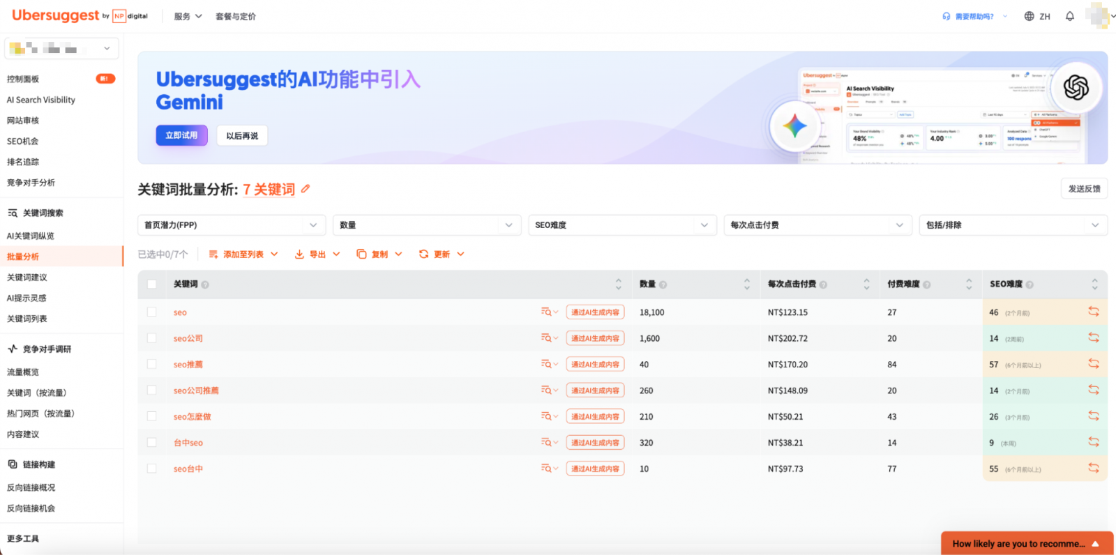 批量分析圖