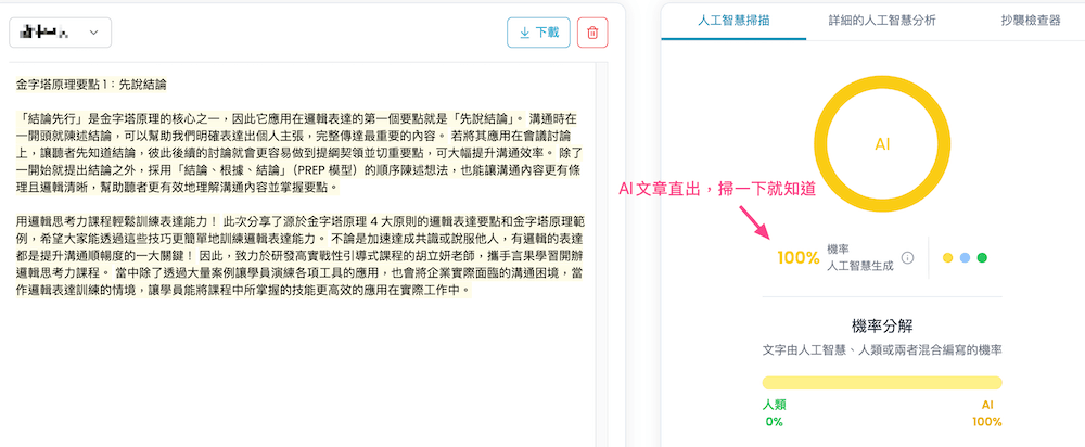 檢查一下是不是AI寫的文章