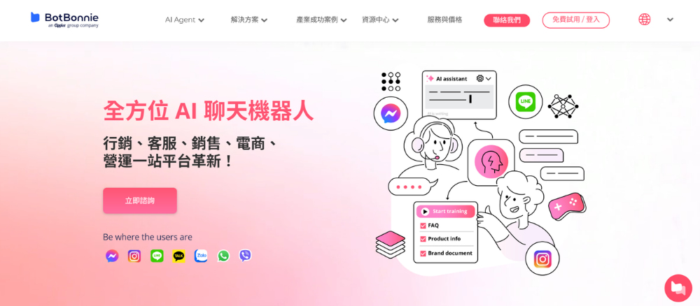 LINE AI Agent tool：BotBonnie