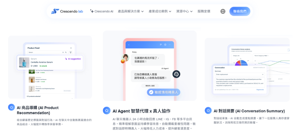 LINE AI Agent tool：Cresclab