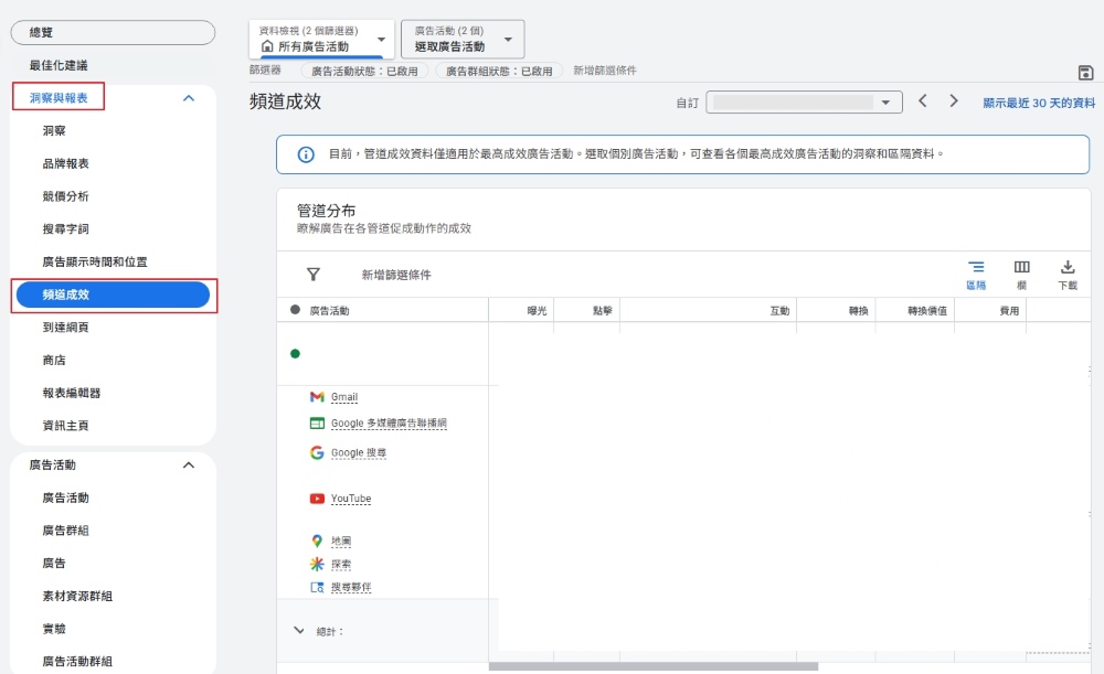 PMax 廣告成效查看教學