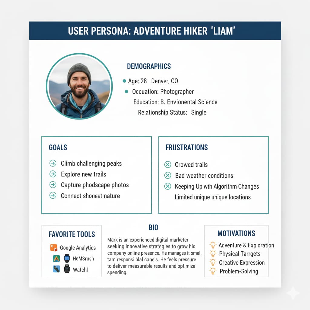 消费者行为工具：人物志范例图