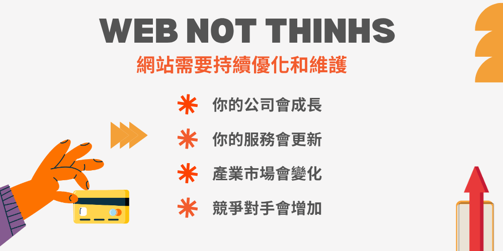 網站設計不是買一個東西而是數位資產,需要不斷維護