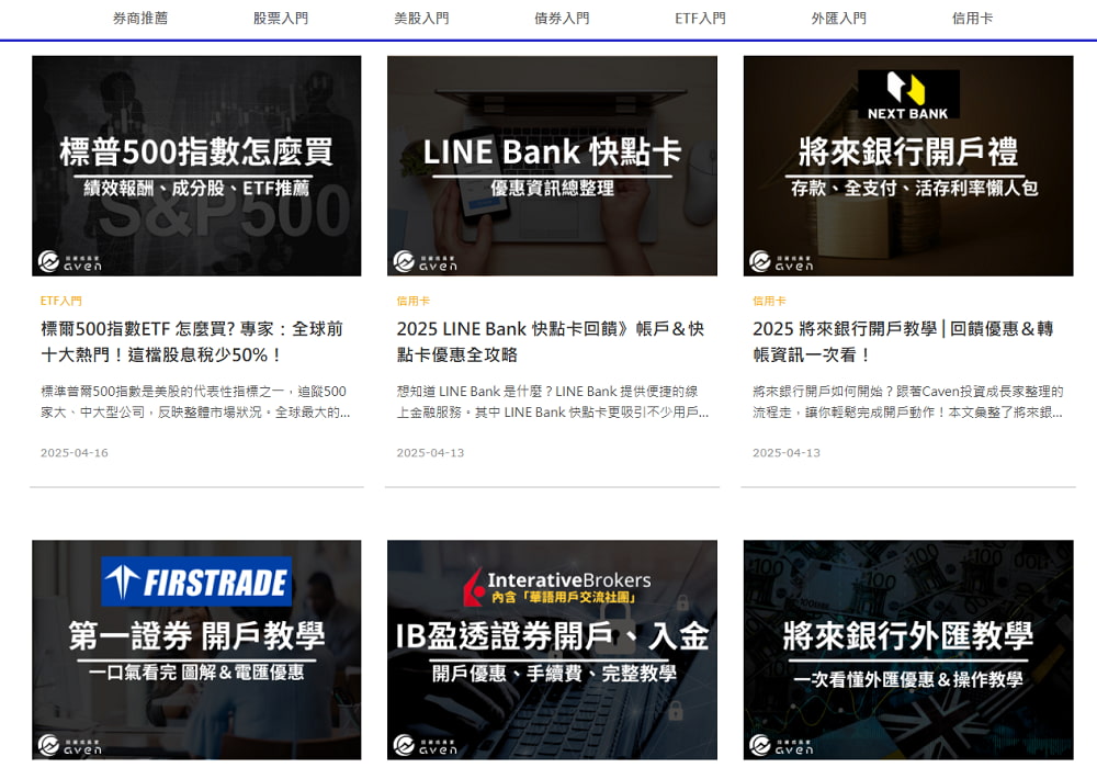 Caven投資成長家主題建置