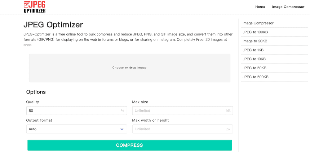 jpeg-optimizer 是一套線上圖片壓縮工具